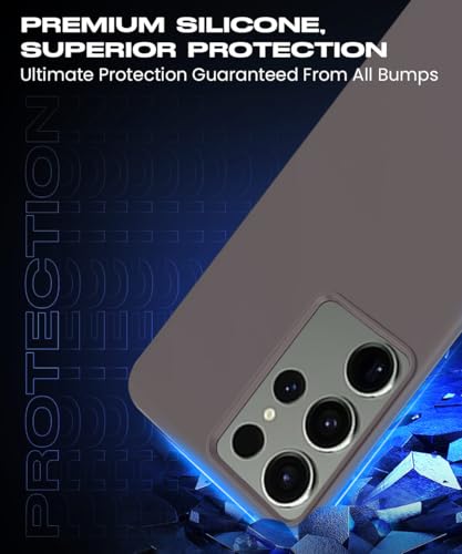 Image of WOW IMAGINE Slim Frameless Back Cover for Samsung Galaxy S23 Ultra 5G | Ultra Thin Lightweight Design & Camera Protection | Soft Matte Silicone Flexible Mobile Case (Grey)