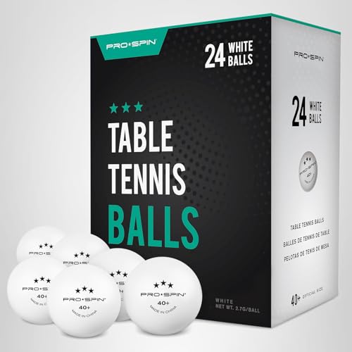 Miniatura 8 de Pro-Spin Pelotas De Ping Pong - Blanco - Pelotas 3-Estrellas 40 Pack De 24 Para Tenis De Mesa Pelotas Abs De Alto Rendimiento Y Durabilidad Para Mesa De Ping Pong Interior Exterior, Competición