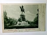  Militaria. Frankfurt a. M. Kaiser Wilhelm - Denkmal. Alte Ansichtskarte / Postkarte s/w, gel. 1900. Blick zum Reiterstandbild auf Sockel in Parkanlage. 1. WK. Nr. 5990.