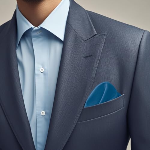 Image of Men's Pocket Square, Solid Color Boys Handkerchiefs for Men Wedding Party