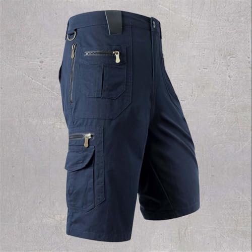 Men's Camo Cargo Shorts Flat Front Button Relax Fit Lightweight Casual Pants Outdoor Tactical SweatShorts with Pocket2