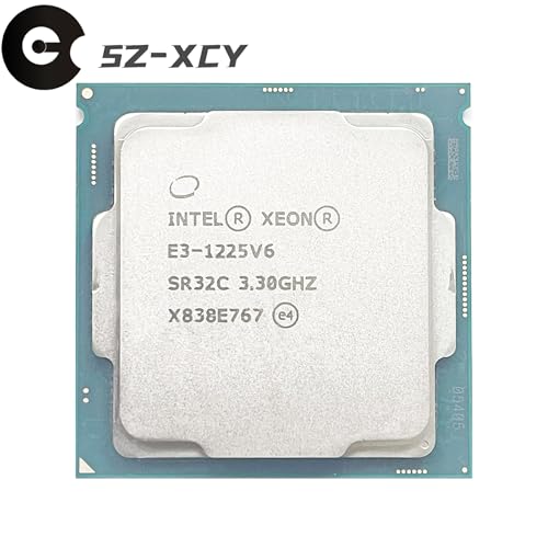 Processeur CPU quadricœur E3-1225 v6 informatique multithread puissant socket LGA 1151 - 3