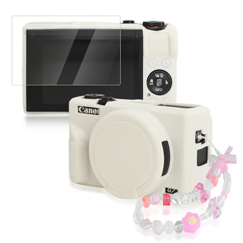 Funda de silicona para Canon PowerShot G7 X Mark III, beige miniatura 1