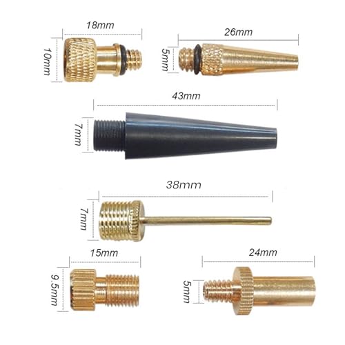 Juego de adaptadores de válvula para neumáticos de compresor en latón para estación de servicio, 1 tapa Presta para bicicletas, conversión a bomba de aire, a prueba de polvo y fugas, MTB, 16 piezas miniatura 4