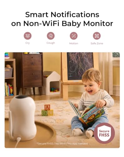 Image of Momcozy No WiFi Baby Monitor,5.5'' 1080P Full HD Screen,Smart Notifications
