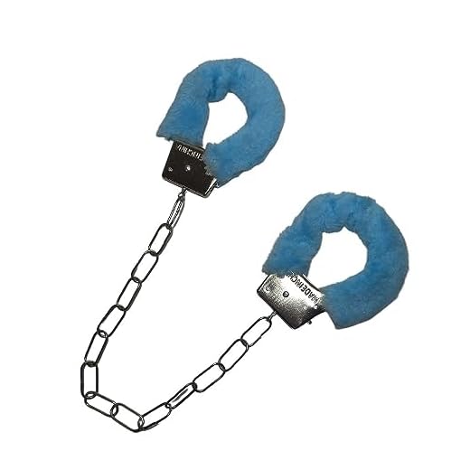 Algema De Metal E Pelúcia Com Fecho Ajustável Azul MSM1012