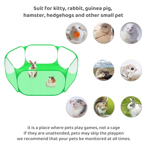 Tenda de gaiola C&C para animais pequenos, cercadinho respirável e transparente para animais de esti