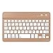 Produktbild PMWLKJ 7.9inch Ultra Slim Wireless Bluetooth Tastatur 59 Tasten Wiederaufladbare Hohe Qualität Tragbare Gold