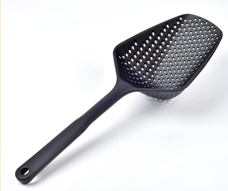 Colador de cuchara de nailon para cocina, cuchara de espumador con mango largo, coladores de pala de drenaje, palas de fugas de agua, coladores de