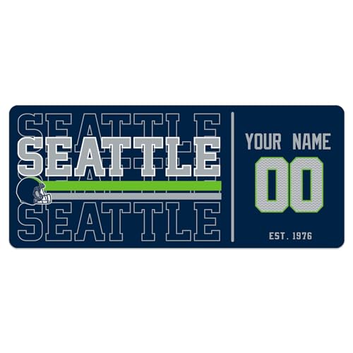 Image of ANTKING Seattle Mouse Pad Custom Name and Number Desk Pad for Men Women Youth Gifts