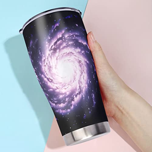Rosa Galaxie - Taza térmica de acero inoxidable con doble pared aislada al vacío, taza de café con tapa, a prueba de… - Imagen 6