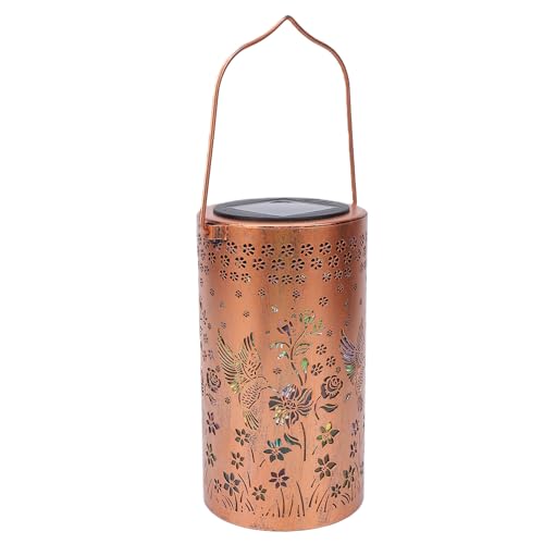 Lanterne solaire colorée pour extérieur étanche avec effets ombres fleurs - 3