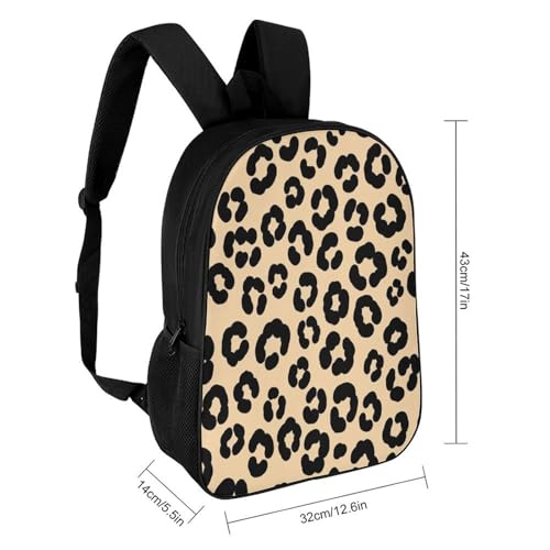 Adults Backpack for Women Men, Cheetah Leopard Print Lightweight Spacious Travel Daypack, Reusable Outdoor Shoulder Bags for Hiking, Picnic2
