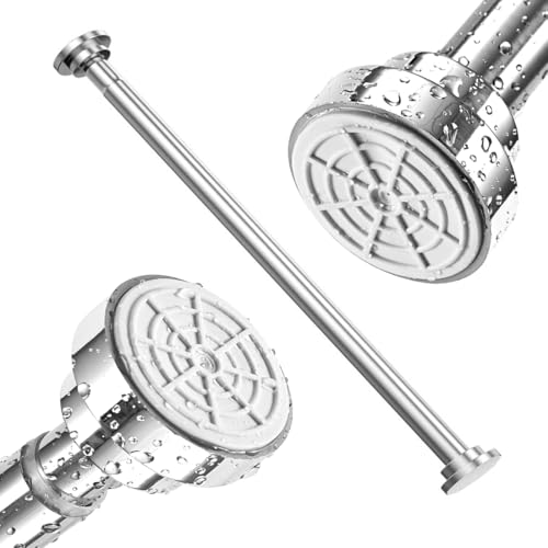 GQC Tringle à Rideaux Extensible en Acier Inoxydable Barre de Douche sans Percage Autobloquante Fixation par Pression pour Salle de Bain Toilette Penderie...