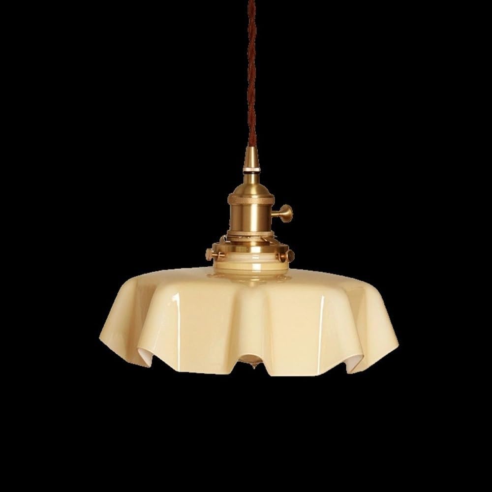 Lighting for Kitchen Island Vintage Glass Light, Kitchen Island Irregular Hanging Lamp, Farmhouse Copper Semi Flush Mount Lighting Fixtures, E27 Adjustable Hanging Chandelier F