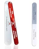 Bliss Kiss Nano Glass Nail Files & Buffer for Weak, Brittle, Peeling Nails for Women for Natural Nails with Case