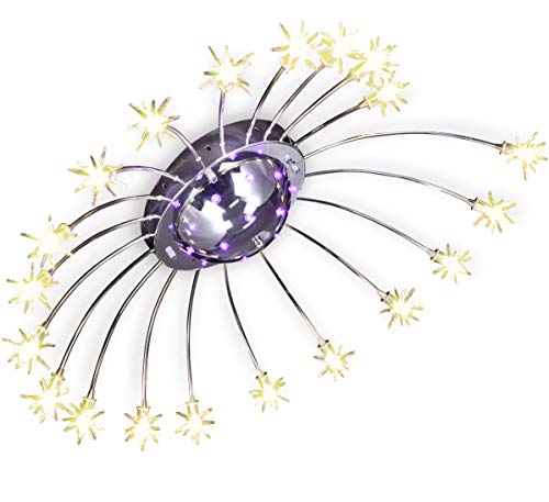 Preisvergleich Produktbild XL LED Sternenhimmel Farbwechsel Deckenleuchte Deckenlampe Lampe Lüster Kronleuchter Fernbedienbar Ø 81cm 30W warm-weiß