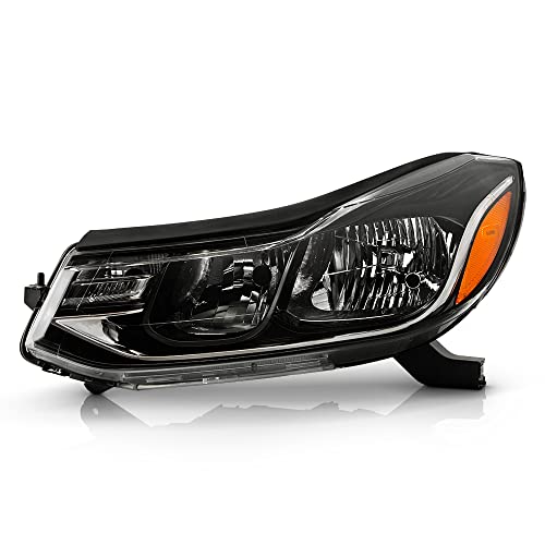 VIPMOTOZ Factory Style Black Headlights Headlamps Compatible With 2017-2022 Chevy TRAX Black Housing Clear Lens Headlamps Left Driver Side & Right Passenger Side Pair Set