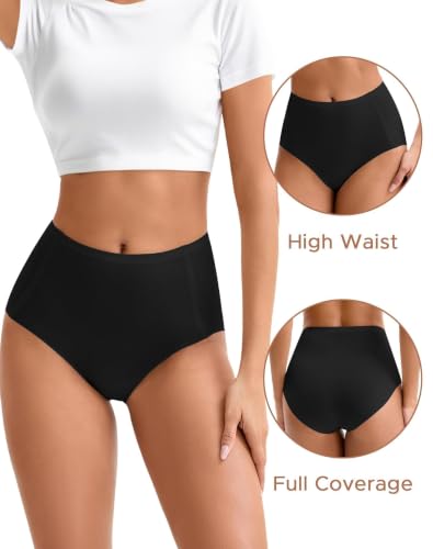 Image of INNERSY Women's High Waist Seamless Underwear No Show Panties Full Coverage Briefs 3-Pack