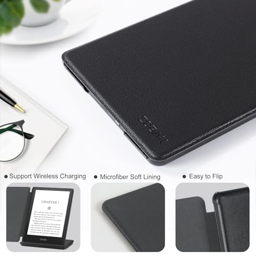 Image of CoBak Case for 6.8 inch eBook Readers 11th Generation 2021 Released | New PU Leather Cover and Clear Soft Silicone Back Cover with Auto Sleep Wake