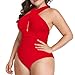 W YOU DI AN One Piece Swimsuit Bathing Suit Ruffled Tummy Control Padded Monokini Swimwear Beachwear