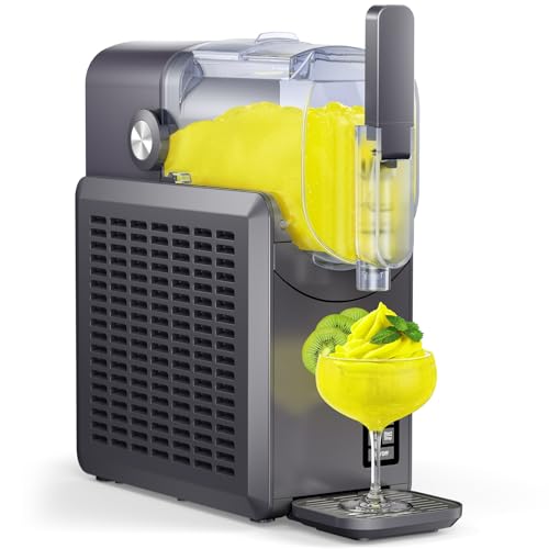 RELEXNOW Slushie Machine No Ice Needed, 88 oz Slushy Machine for Home, Professional 6 in 1 Frozen Drink Maker with Self-Cleaning for Margaritas, Frappés, Milkshake and More