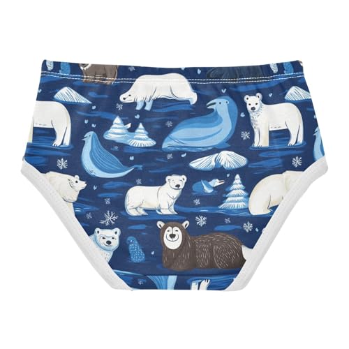 Wusikd Animals Girls' Underwear Cotton Blue Girls Briefs Soft Toddler Underwear 2T2