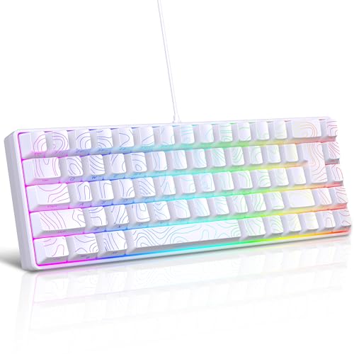 Snpurdiri 65% Wired Gaming Keyboard, 68 Keys RGB Backlit...