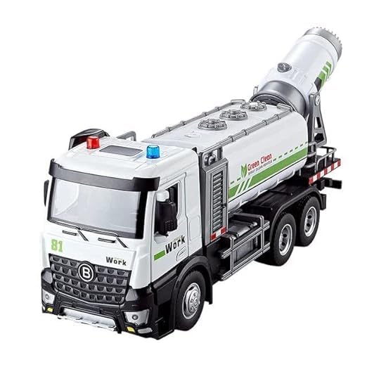 Ramokdu Unbreakable Metal Truck Toy Pull Back Vehicles Engineering Toys Metal Truck with Light & Sound for Kids Boys Girls.(Multicolor) (Water Spray FIRE Truck)