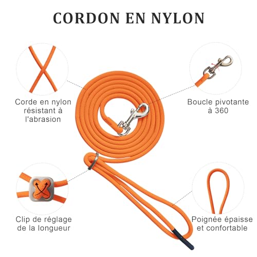 Qianruida Step-in Dog Harness with Lead, Breathable, Easy to Control, Reflective Strips (Orange XXS) - Image 3