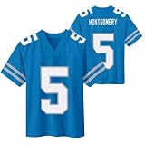 David Montgomery Detroit Lions #5 NFL Kids Youth 8-20 Blue Team Color Home Player Jersey - X-Large 18/20