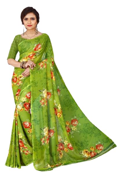 Image of Printed Saree with Soft Feel | Party and Daily Use