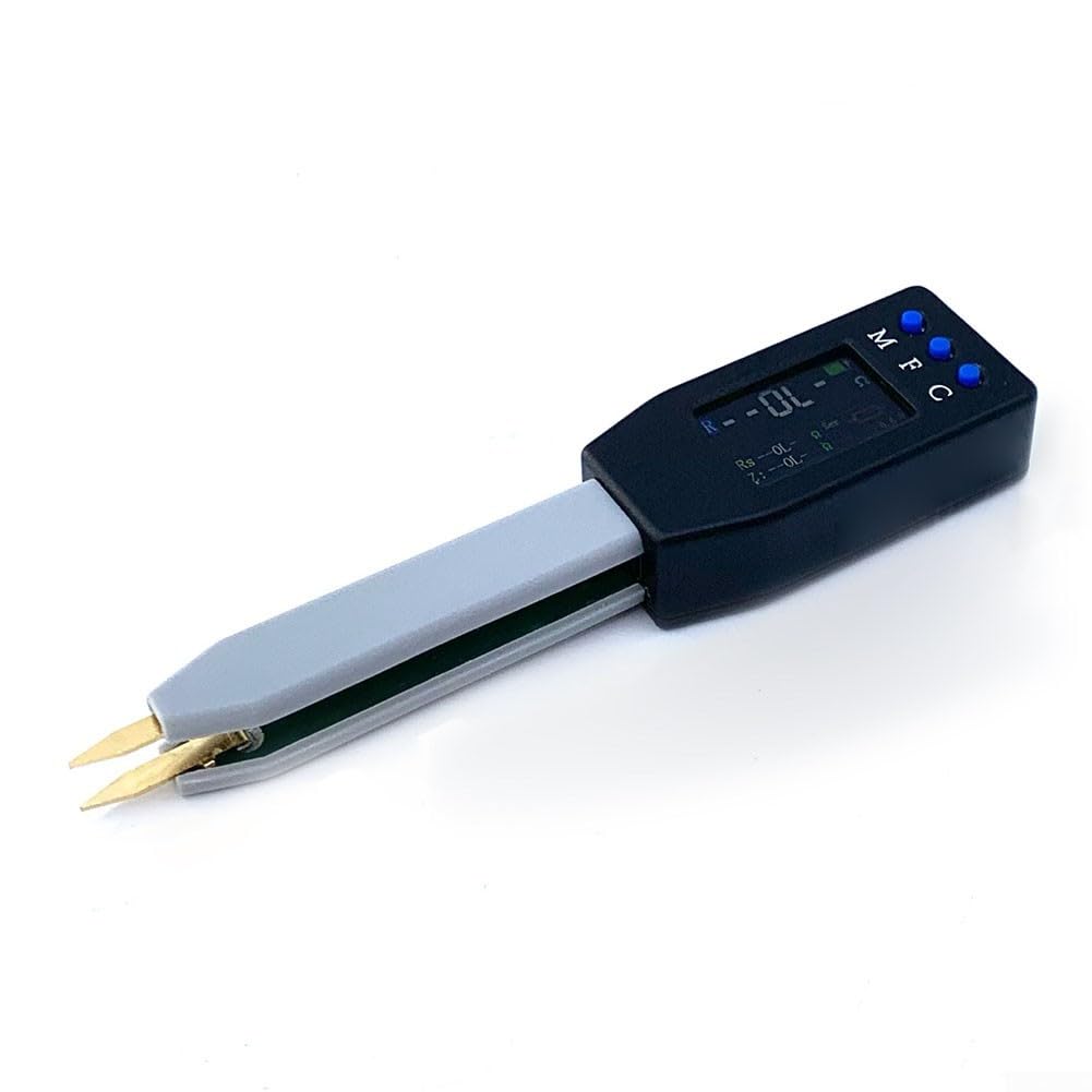 Pinzette digitali LCR per componenti SMD, alta per tester a ponte per resistenza capacitanza induttanza, strumento elettronico per riparazione circuiti stampati, corpo in ABS nero
