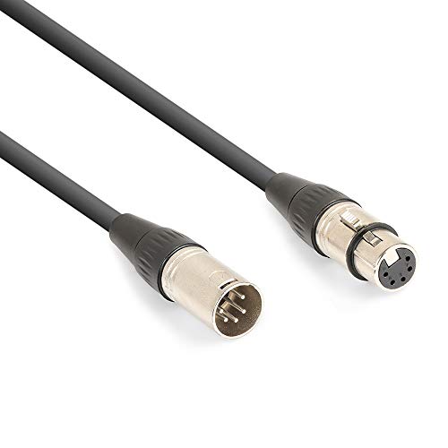 Power Dynamics 20m DMX Cable 5-Pin XLR Male to Female | Professional Lighting & Audio Cable for Stage, DJ, Studio | Durable Shielding for Reliable Signal Transfer | Flexible & Long-Lasting Performance