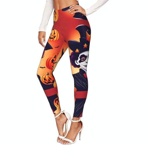 Leggings de compresión para mujer evitan transparencias Halloween