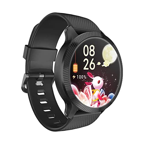 Blackview R8 Connected Watch - Smartwatch Wasserdicht bis 20m - Langzeitbatterie 190 mAh - 1,09' TFT-LCD-Farbbildschirm - 25 Sportmodi - Anrufe und SMS-Benachrichtigungen - Schwarzes Armband