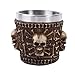 Jarra de Cerveza con Calavera Taza de cráneo creativo Gótico estilo vodka espíritu taza taza de cerveza Tazas de whisky con Revestimiento de Acero Inoxidable ( Color : Painted , Tamaño : 5x6cm )