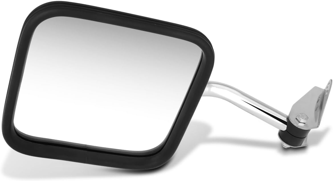 [Left/Driver Side] Factory Style Manual Side Rear View Mirror Compatible with 60-86 Jeep CJ3/CJ5/CJ6/CJ7