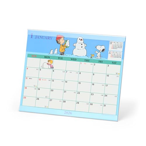 Sanrio 622303 Sheet Calendar 2026 Snoopy Paper Tabletop