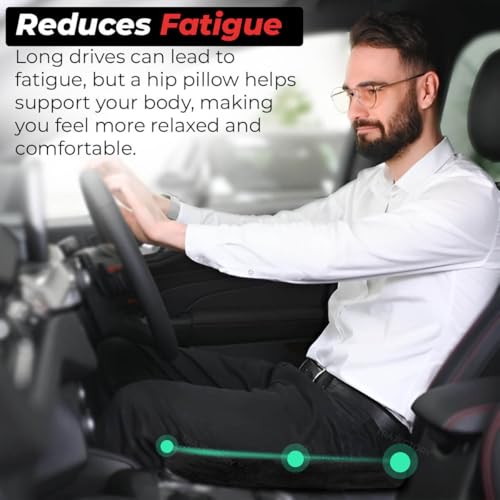 Image of Trajectory Coccyx Seat Cushion with ADVANCEDX Memory Foam & GRIDMATRIX Fabric - Ultimate Tailbone Pain Relief and Sciatica Support for Car Seats. Perfect for Men and Women (Seat Cushion)