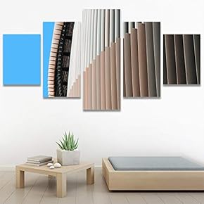 SIGNWIN 5 Panel Canvas Wall Art Abstract Colorful...