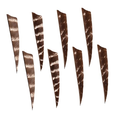 GANAZONO Sturdy Turkey Arrow Fletchings 8pcs Set for Improved Bow Accuracy Stability
