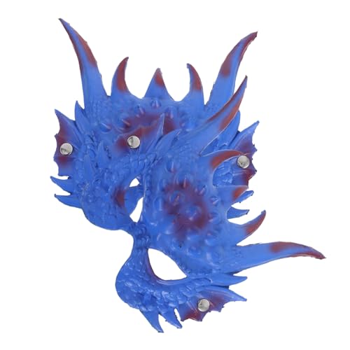 Masque de dragon bleu KOMBIUDA en mousse confortable pour adulte