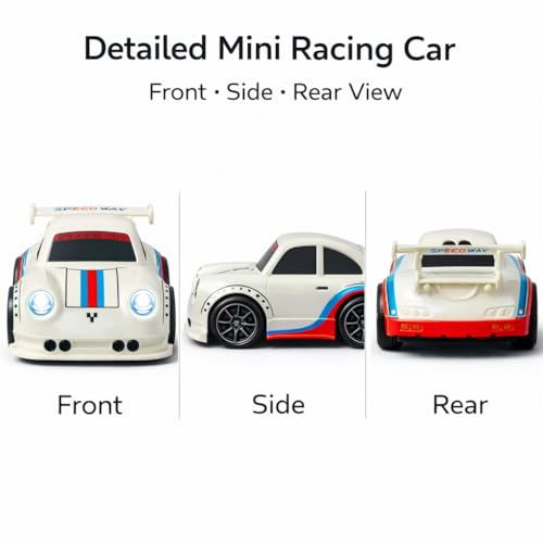 Image of Remote Control Racing Car for Kids | Mini RC Drift with LED Lights | 3 Mode Smart RC - Remote Control, Follow & Escape Mode (3+ Years) (White Escape Car)