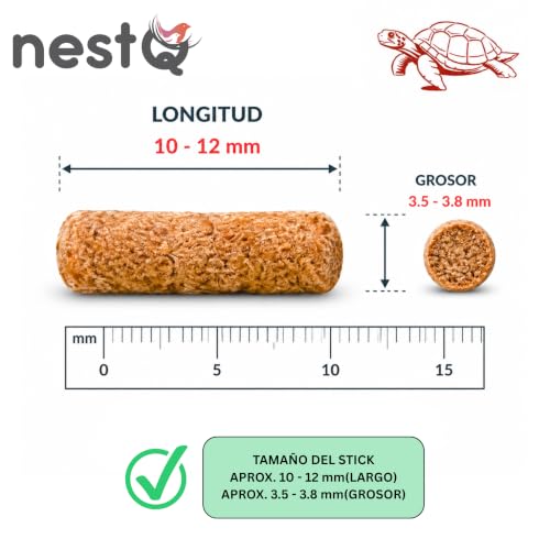 Miniatura 3 de Nestq Comida Para Tortugas De Agua Sticks Flotantes Calcio Y Algas 100 G