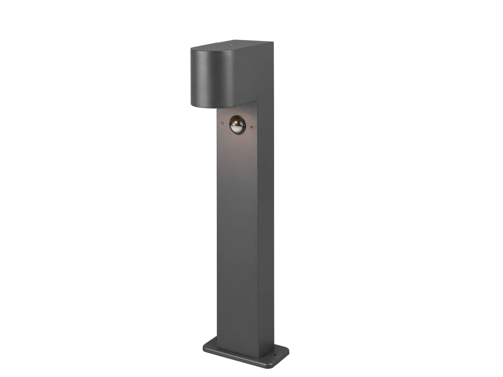 meineWunschleuchte Lampa cokołowa z czujnikiem ruchu z odlewu ciśnieniowego aluminium w kolorze antracytowym, wysokość 50 cm
