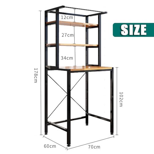 Stoolzfaid Over The Washer Storage Shelf,Drum Washing Machine Storage Rack,Washer Dryer Stand Stacking Kit With Shelf,Space-Saving,3-Tier,for Laundry Room Apartments Bedrooms Tumble Dryer - Image 2