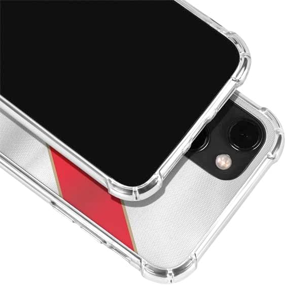 Skinit Clear Phone Case Compatible with iPhone 14 - Peru Soccer Flag Design