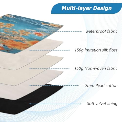 Funda para portátil de 13-14 pulgadas con diseño floral miniatura 4