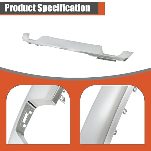 Image of labwork Chrome Front Bumper Skid Plate Lower Valance Molding Trim Replacement for F150 2021-2023 ML34-17F771-ACW